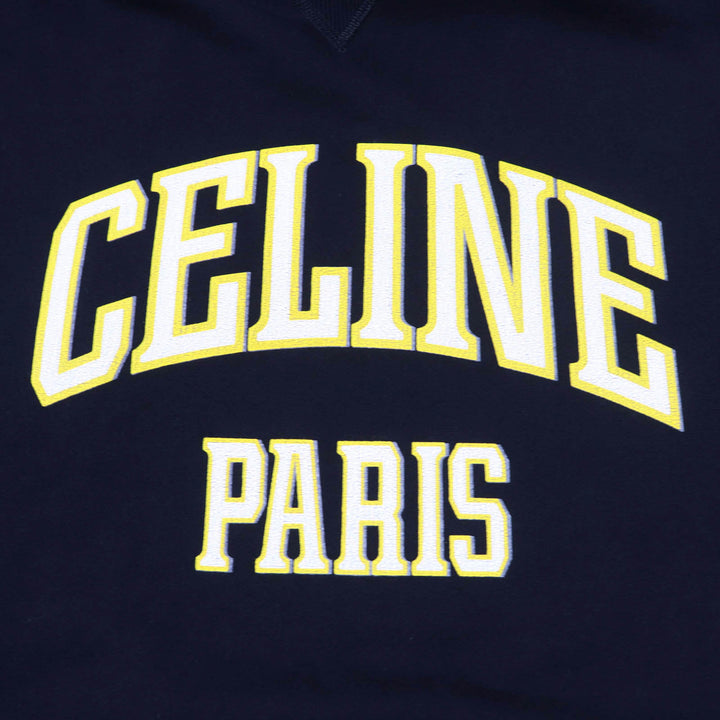Great CELINE Parker Oversized hoodie in crackled cotton fleece Women S 2Y70F6700Q