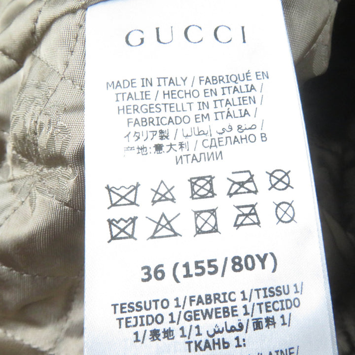 Excellent GUCCI coat Rave Like You Are Five Walnut Button multicolor Women 36