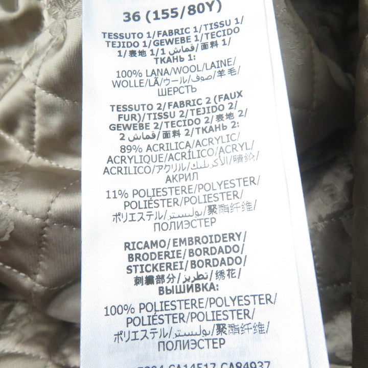 Excellent GUCCI coat Rave Like You Are Five Walnut Button multicolor Women 36