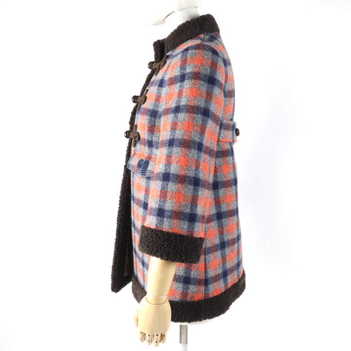 Excellent GUCCI coat Rave Like You Are Five Walnut Button multicolor Women 36