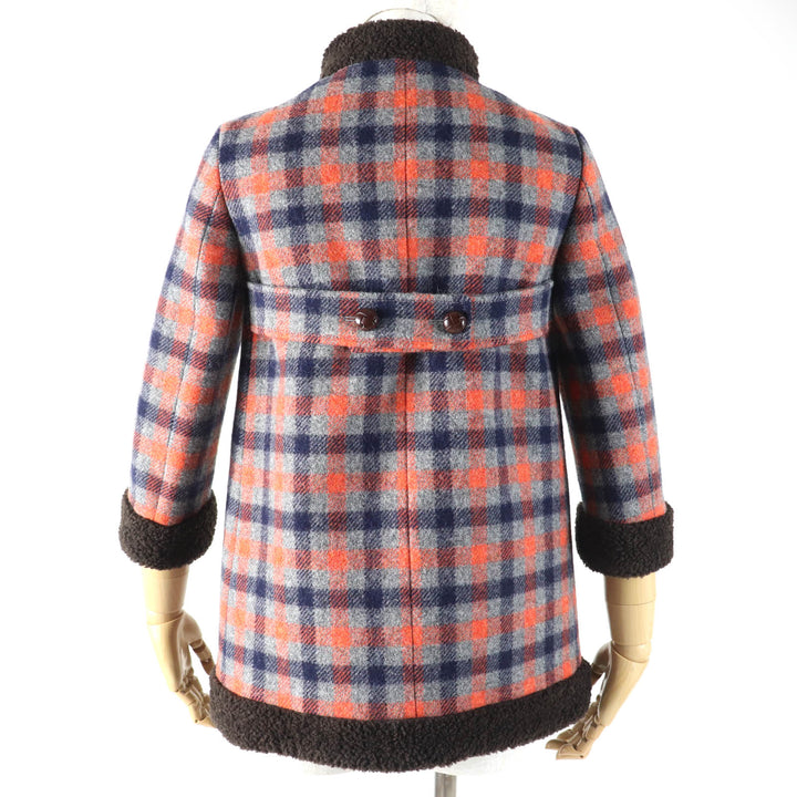 Excellent GUCCI coat Rave Like You Are Five Walnut Button multicolor Women 36