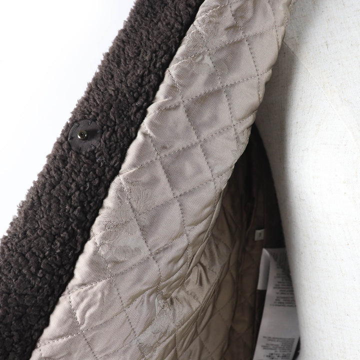 Excellent GUCCI coat Rave Like You Are Five Walnut Button multicolor Women 36 633365
