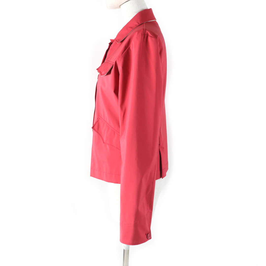 Great Loro Piana Jacket Blouson with logo button and pocket Red Women 44