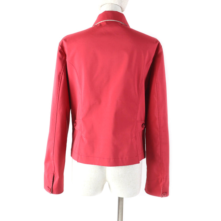 Great Loro Piana Jacket Blouson with logo button and pocket Red Women 44