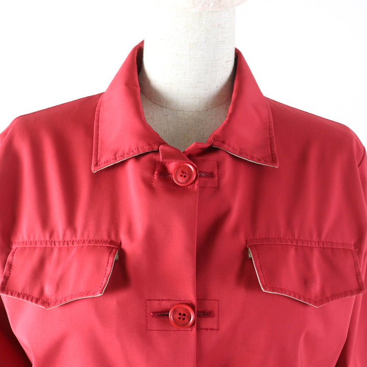 Great Loro Piana Jacket Blouson with logo button and pocket Red Women 44