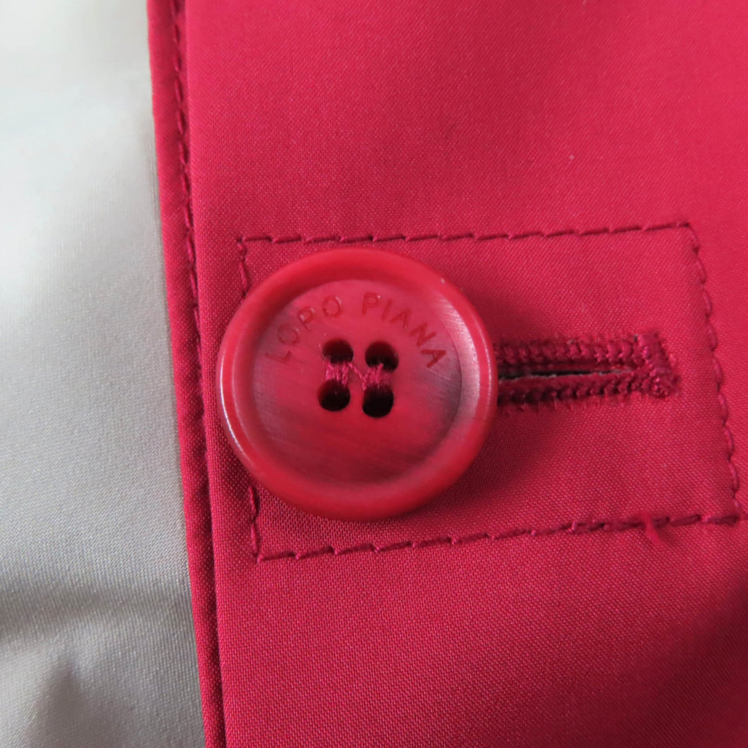Great Loro Piana Jacket Blouson with logo button and pocket Red Women 44