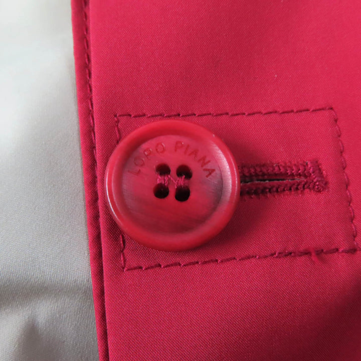 Great Loro Piana Jacket Blouson with logo button and pocket Red Women 44