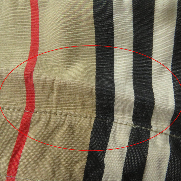 Great BURBERRY Long sleeve shirt Icon stripe beige cotton Women 36 8011359