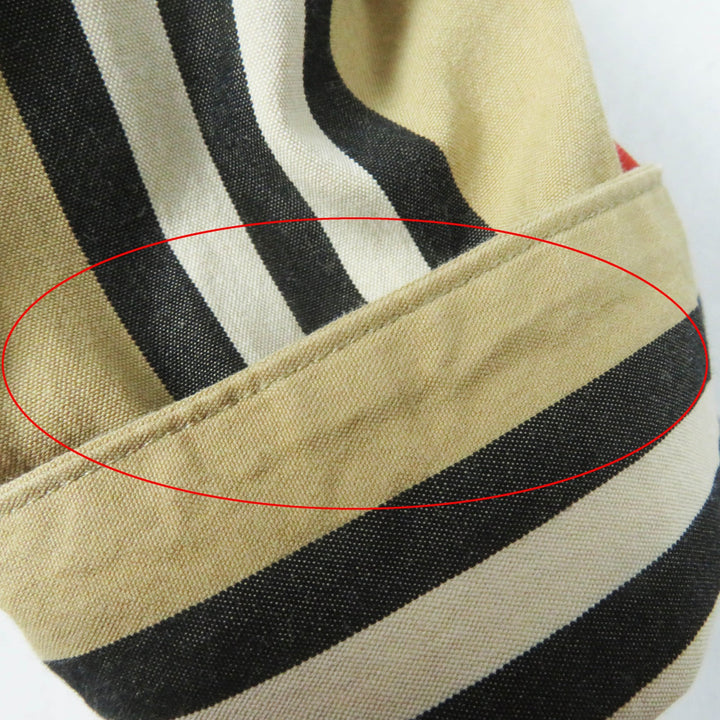 Great BURBERRY Long sleeve shirt Icon stripe beige cotton Women 36 8011359