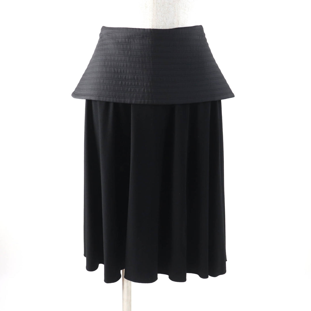 Pristine LOEWE skirt Knee-length Peplum black Viscose Women 34 S540Y08X56