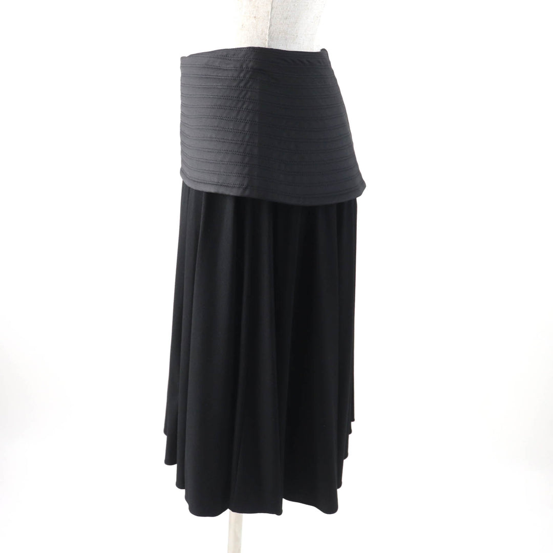 Pristine LOEWE skirt Knee-length Peplum black Viscose Women 34 S540Y08X56