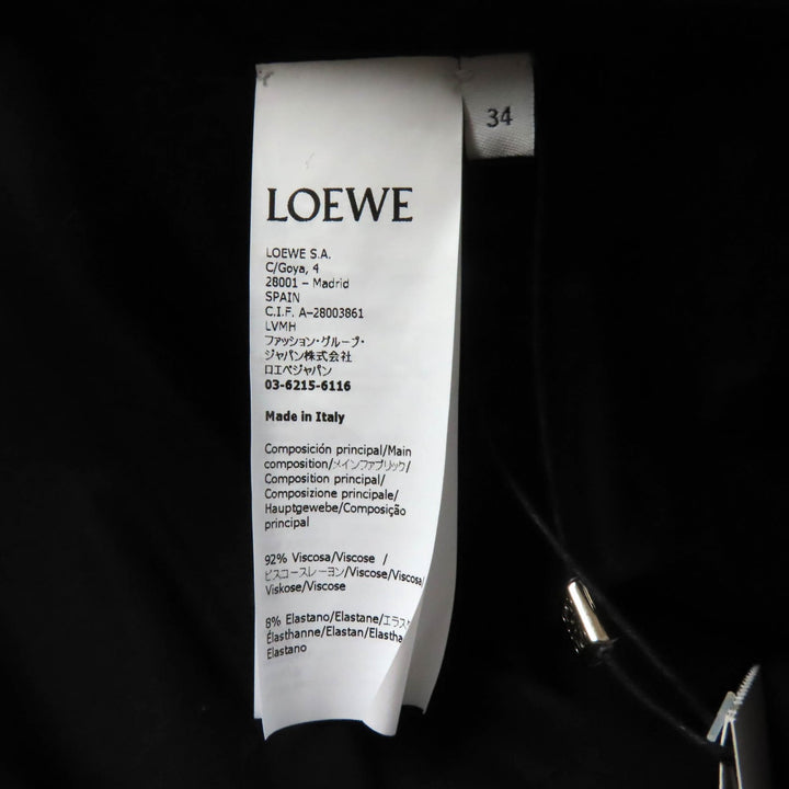 Pristine LOEWE skirt Knee-length Peplum black Viscose Women 34 S540Y08X56