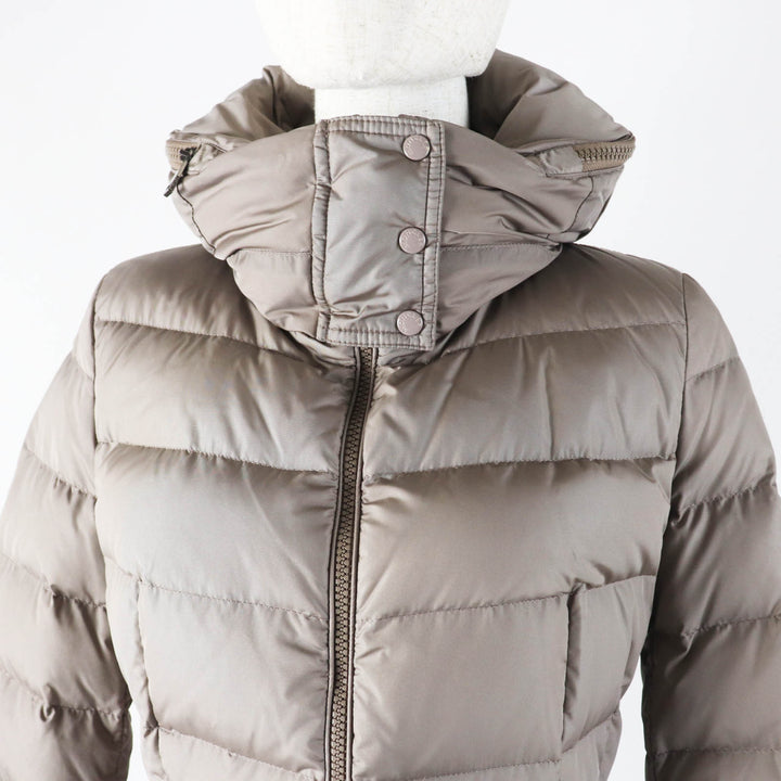 Great MONCLER down coat FLAMMETTE Patch and hooded long beige Nylon Women 00