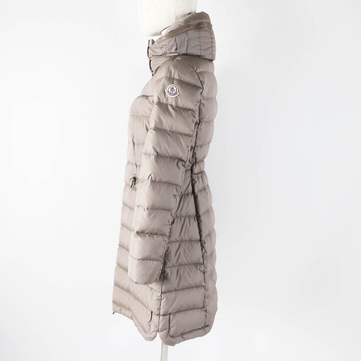 Great MONCLER down coat FLAMMETTE Patch and hooded long beige Nylon Women 00