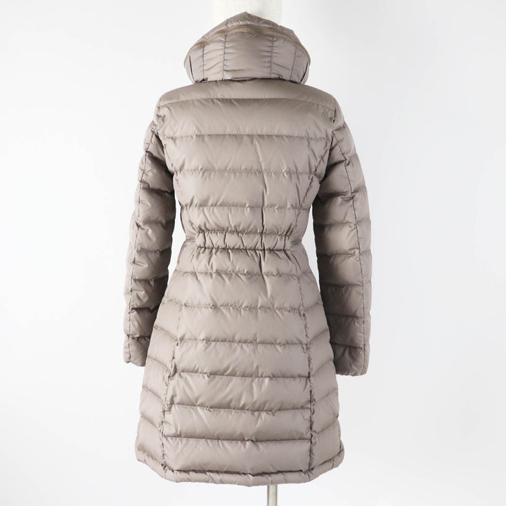Great MONCLER down coat FLAMMETTE Patch and hooded long beige Nylon Women 00