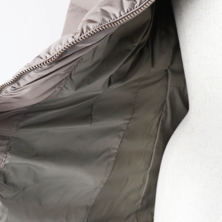 Great MONCLER down coat FLAMMETTE Patch and hooded long beige Nylon Women 00