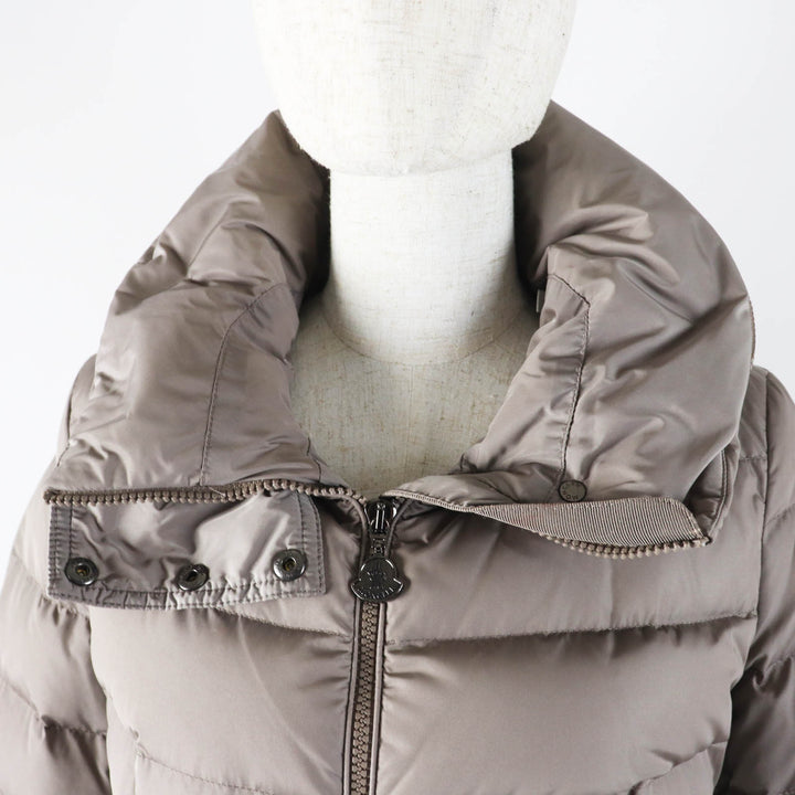 Great MONCLER down coat FLAMMETTE Patch and hooded long beige Nylon Women 00