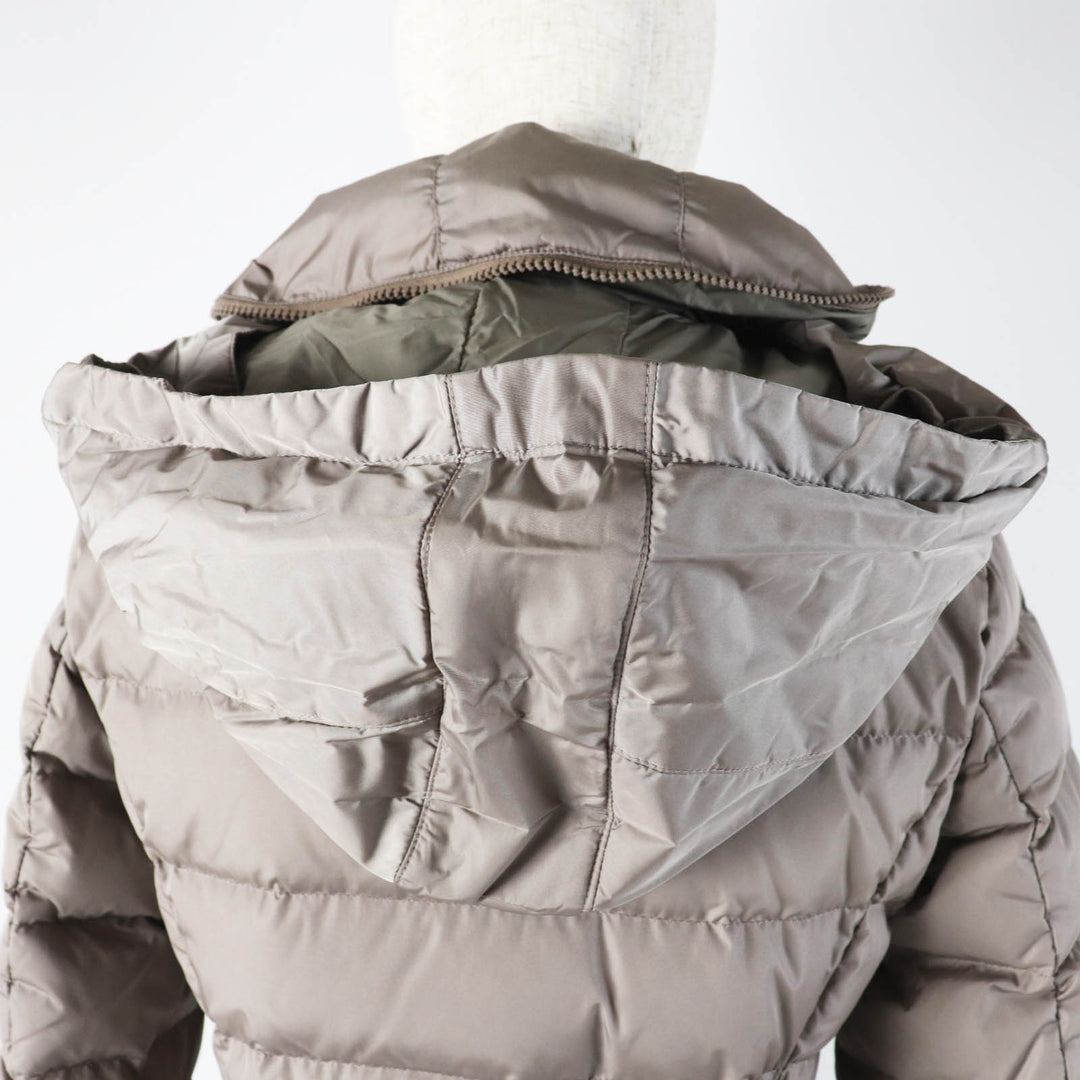 Great MONCLER down coat FLAMMETTE Patch and hooded long beige Nylon Women 00