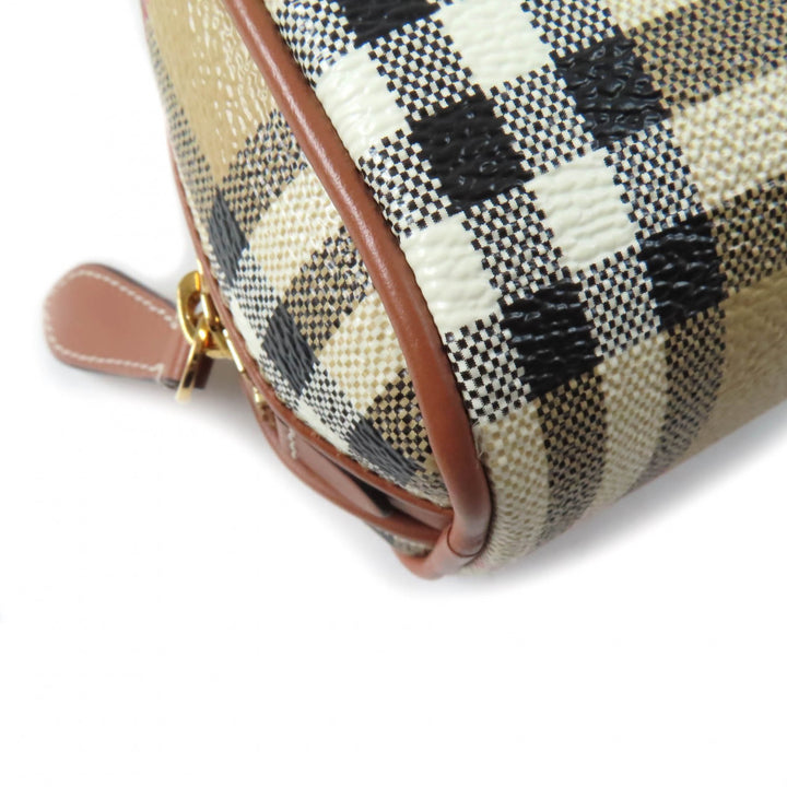 Great BURBERRY Accessory pouch Nova check pattern with leather logo patch 8067159