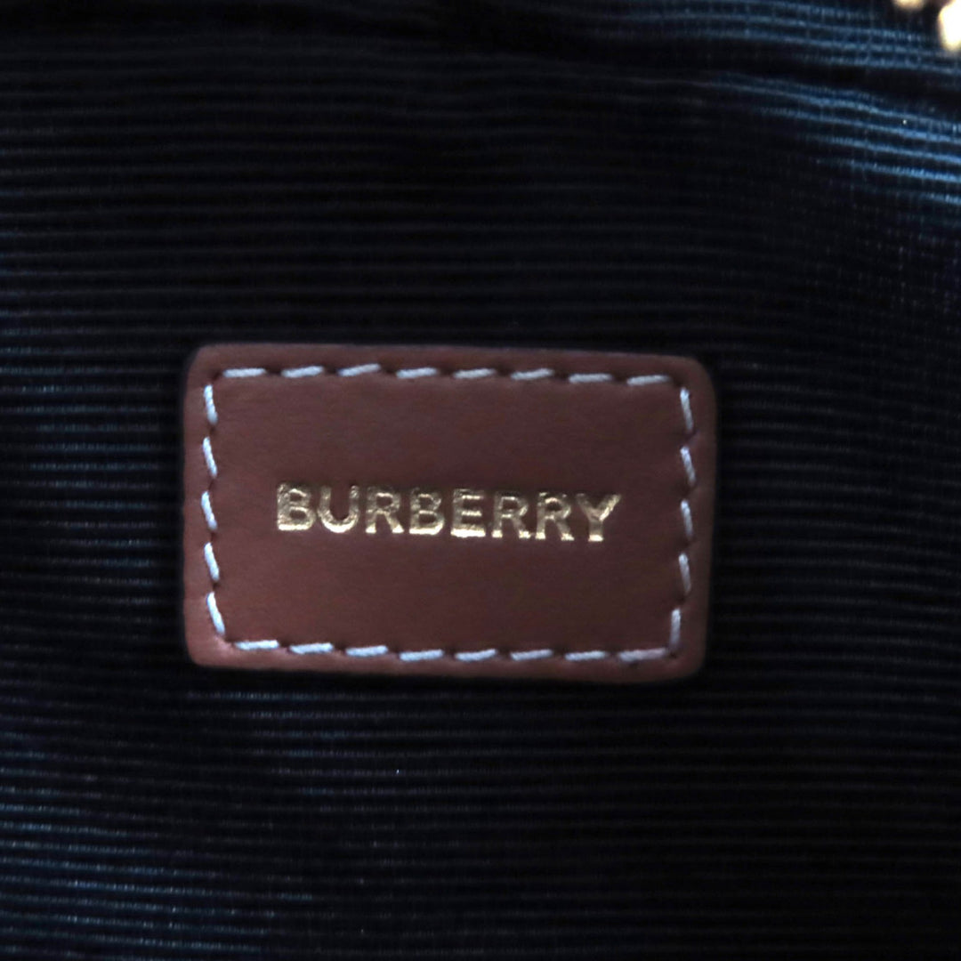 Great BURBERRY Accessory pouch Nova check pattern with leather logo patch 8067159