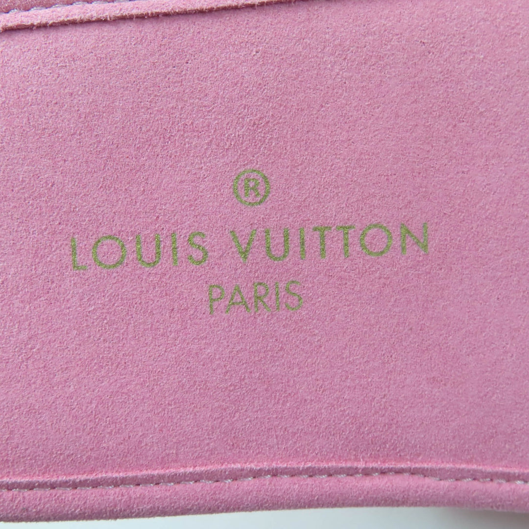 Excellent LOUIS VUITTON Other shoes Embroidered logo satin slippers pink Satin