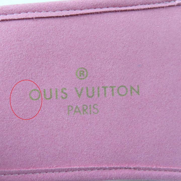 Excellent LOUIS VUITTON Other shoes Embroidered logo satin slippers pink Satin
