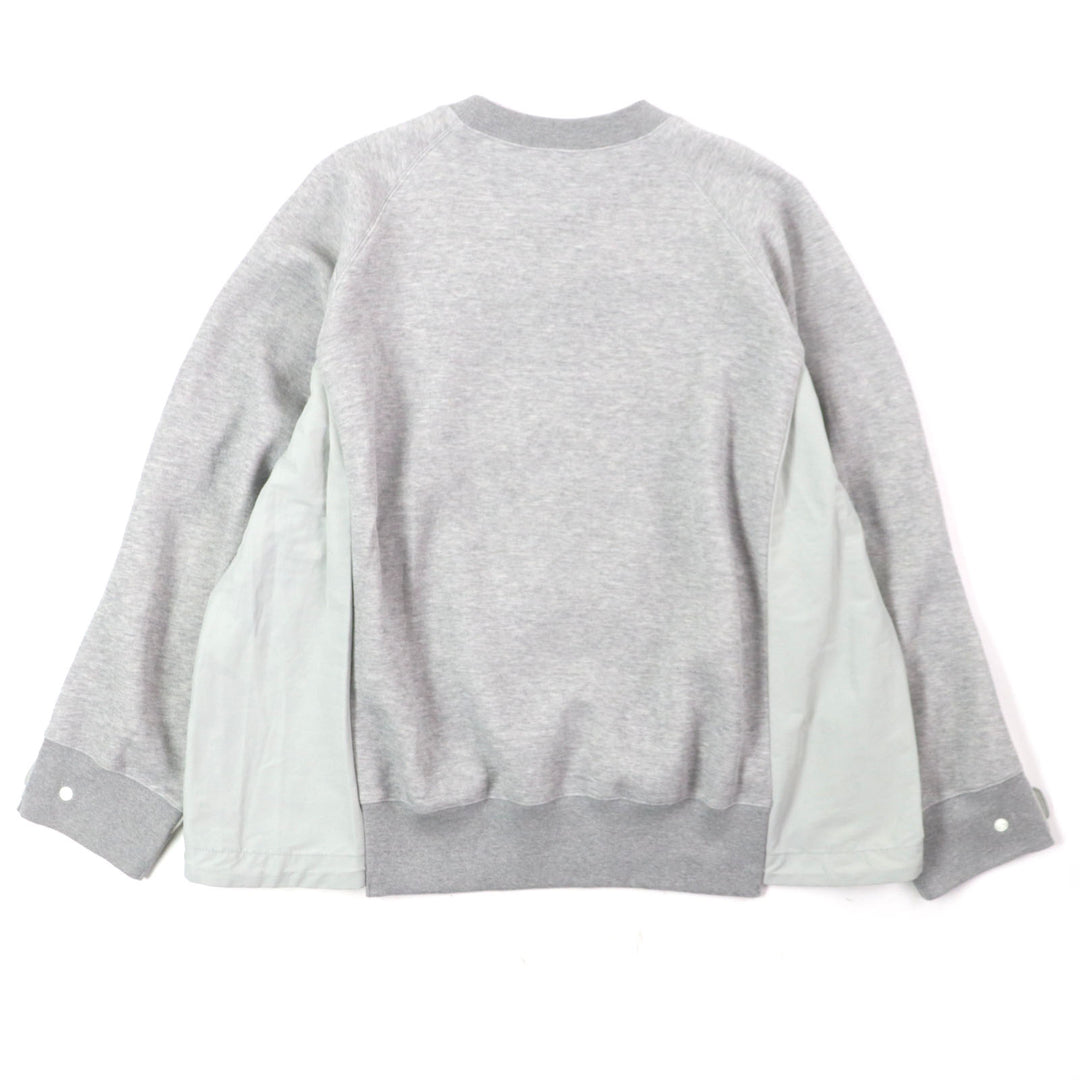Excellent Sacai pullover Sponge Sweat Pullover gray cotton mens 4 22-02731M