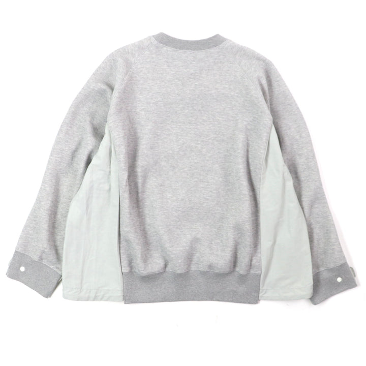 Excellent Sacai pullover Sponge Sweat Pullover gray cotton mens 4 22-02731M