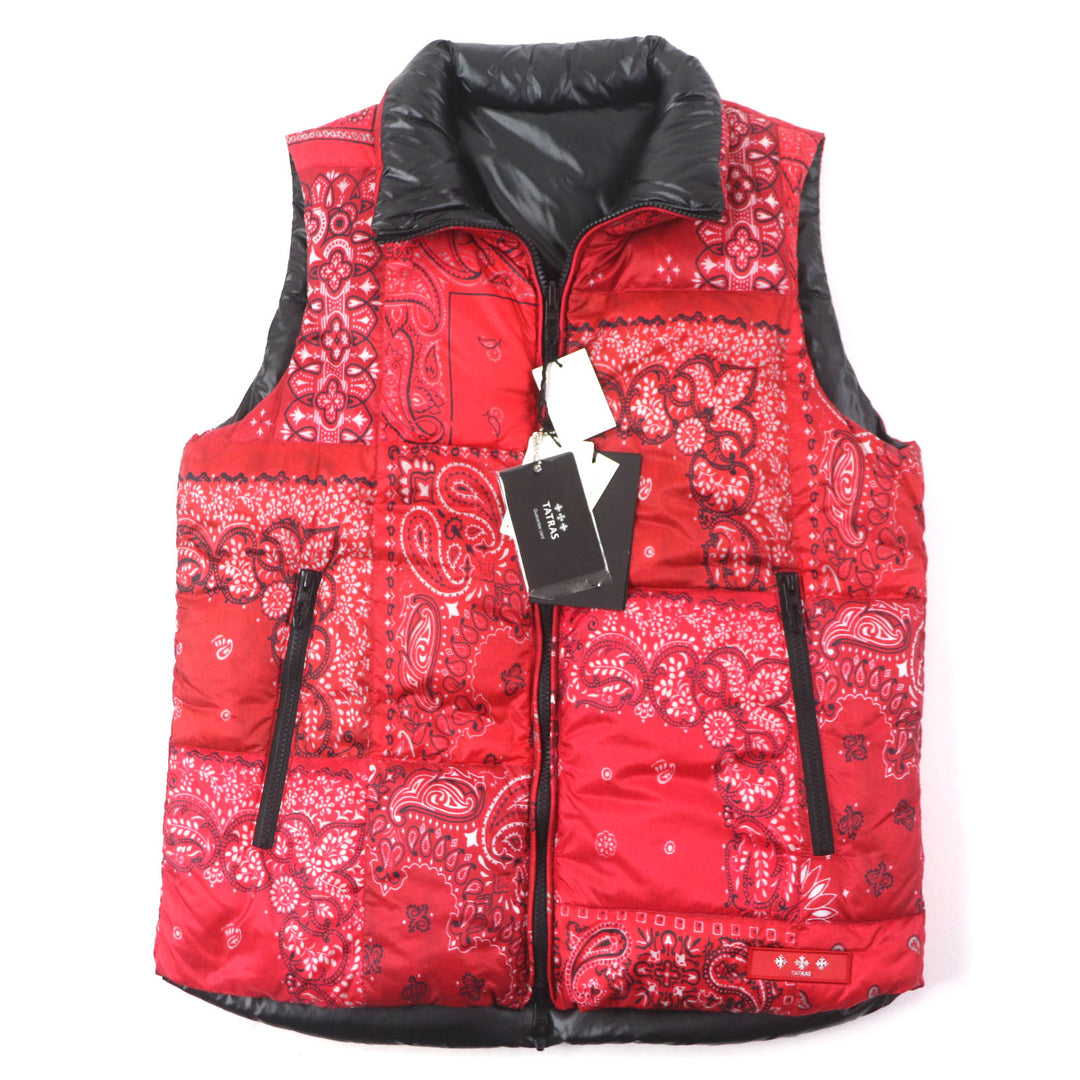 Pristine TATRAS Down vest AGATONE double zip-up Red black Nylon mens 2 MTAT20A4729-D