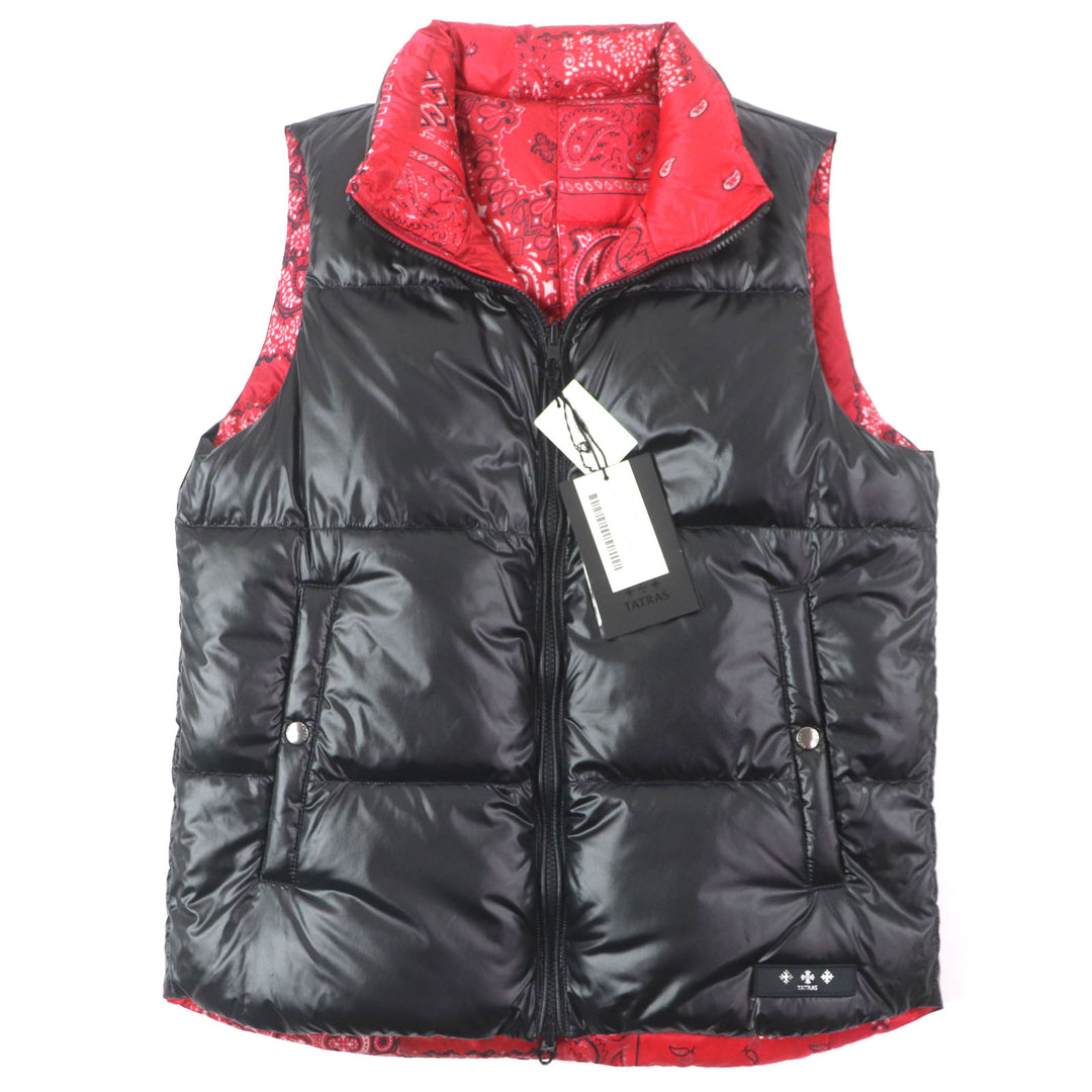 Pristine TATRAS Down vest AGATONE double zip-up Red black Nylon mens 2 MTAT20A4729-D