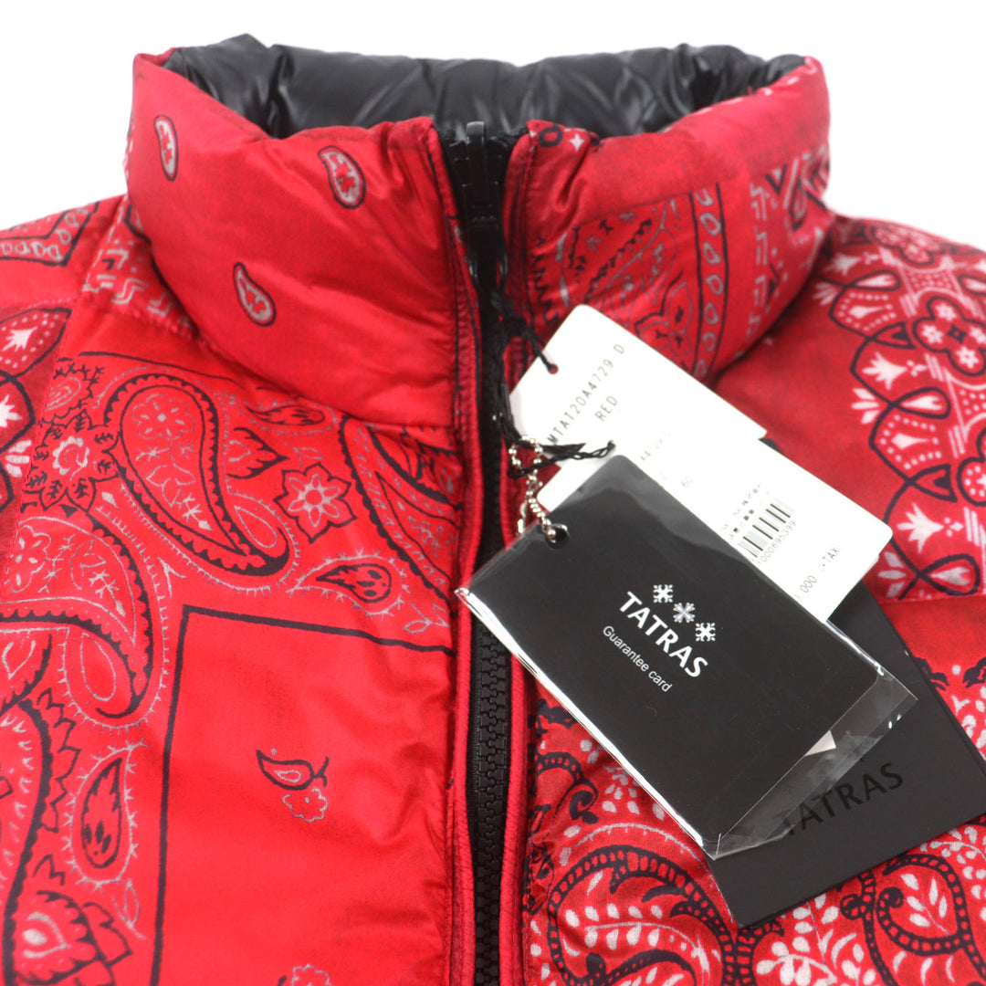 Pristine TATRAS Down vest AGATONE double zip-up Red black Nylon mens 2 MTAT20A4729-D