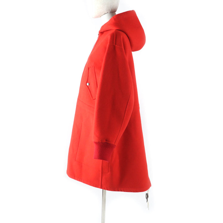LOUIS VUITTON coat Reversible Giant Monogram LV Logo Leather Hoodie Red 38