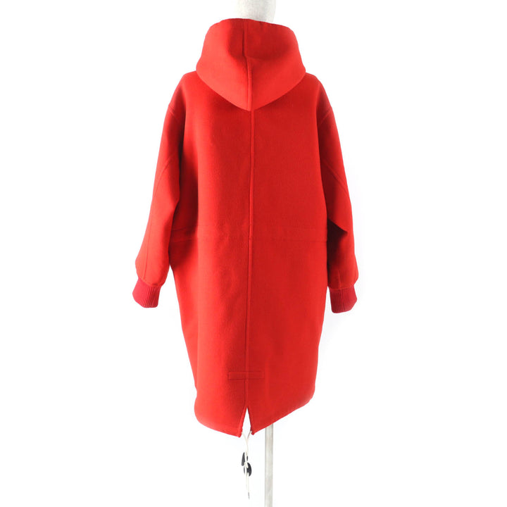 LOUIS VUITTON coat Reversible Giant Monogram LV Logo Leather Hoodie Red 38