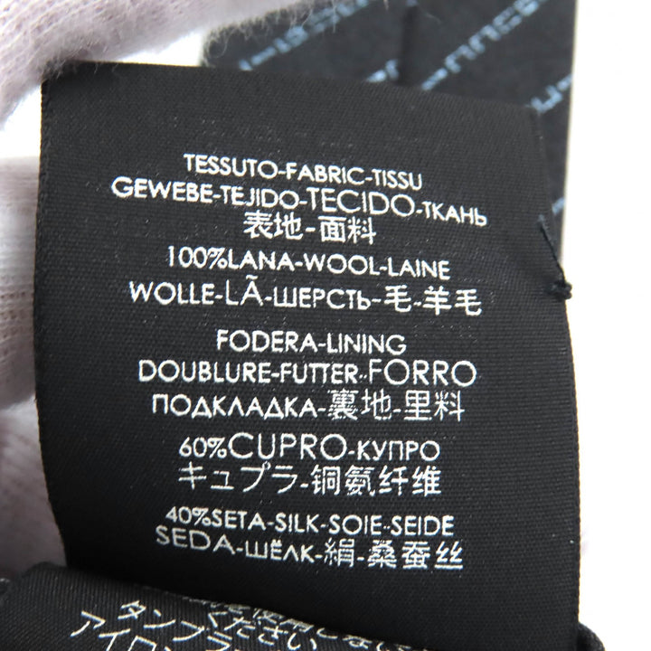 Pristine GUCCI tie Regimental logo stripes Dark gray wool mens