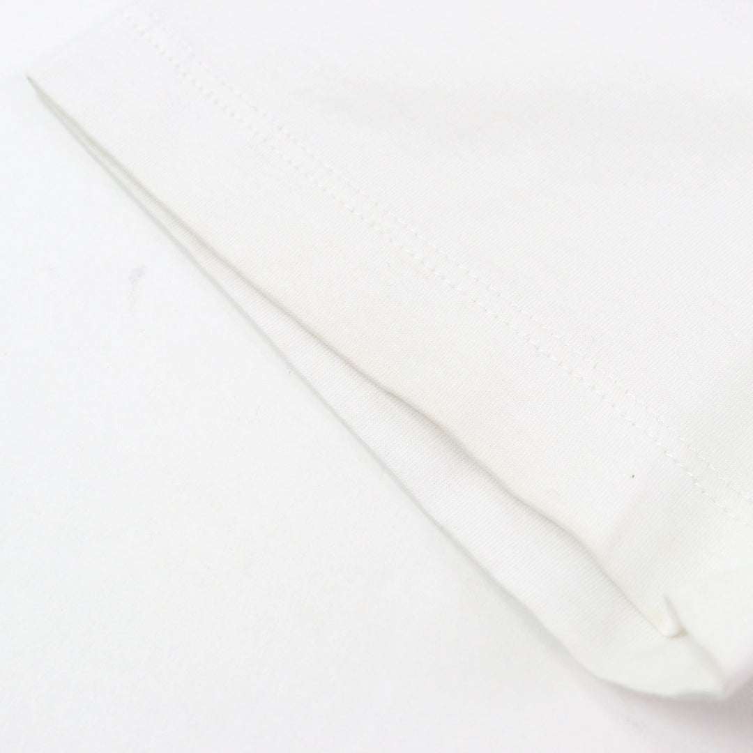 Excellent PRADA Short sleeve T-shirt Embroidered logo crew neck white mens XS