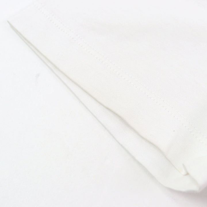 Excellent PRADA Short sleeve T-shirt Embroidered logo crew neck white mens XS