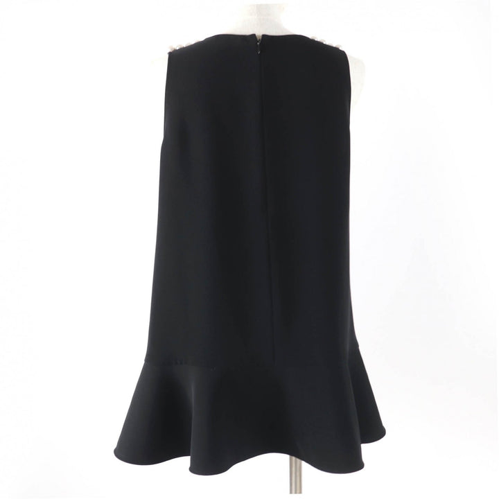 Great YOKO CHAN blouse Sleeveless with fake pearls black Women 38 YCB-219-127