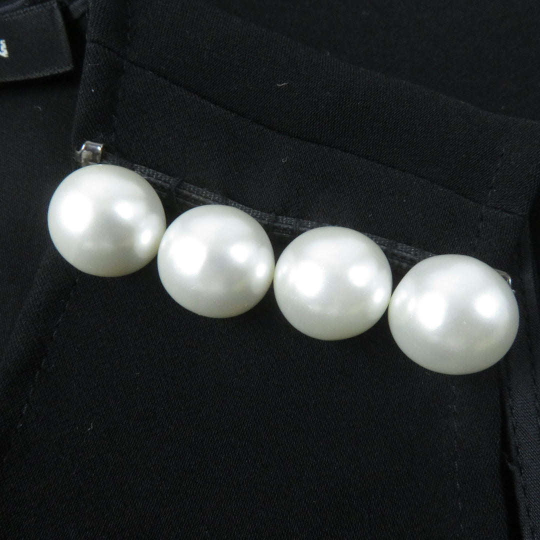 Great YOKO CHAN blouse Sleeveless with fake pearls black Women 38 YCB-219-127
