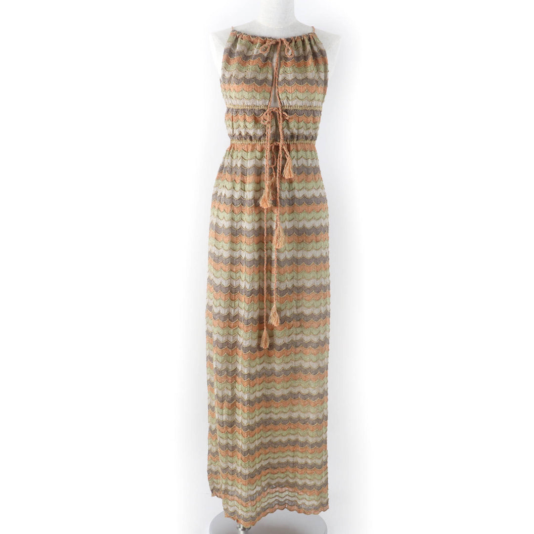 Excellent M MISSONI one piece All-over print design dress, knit multicolor Rayon