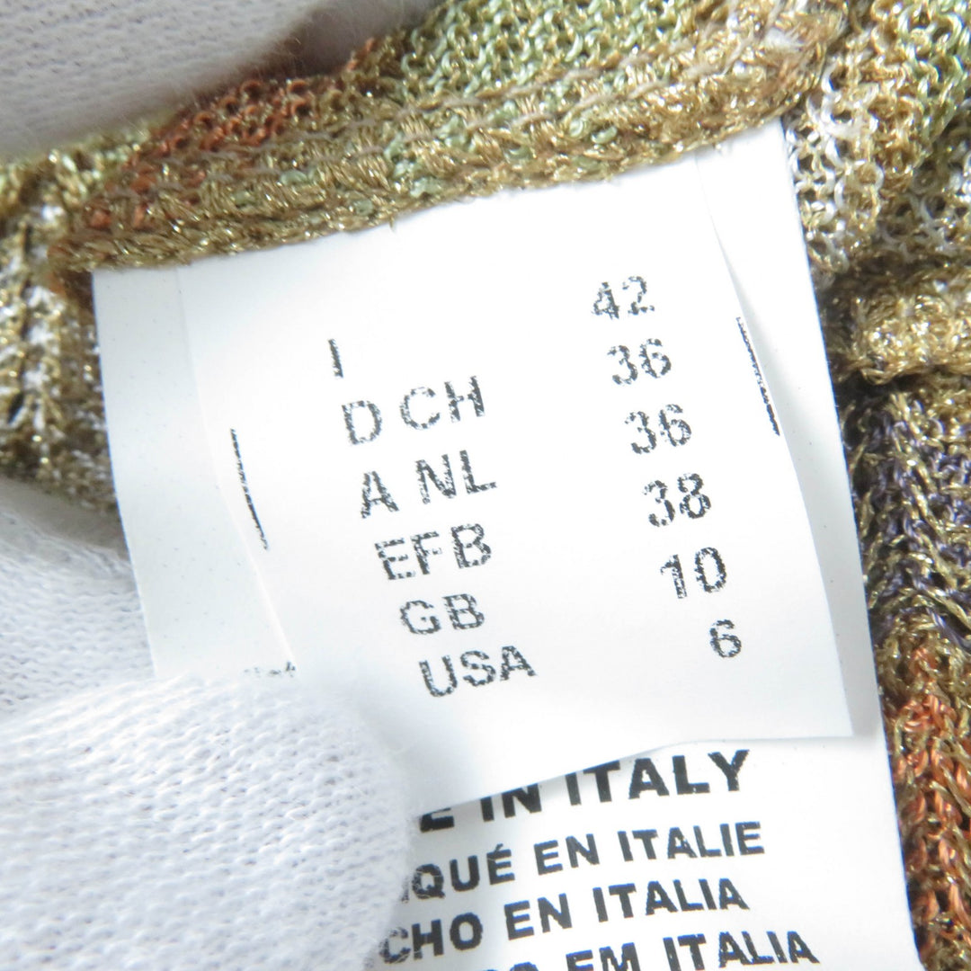 Excellent M MISSONI one piece All-over print design dress, knit multicolor Rayon