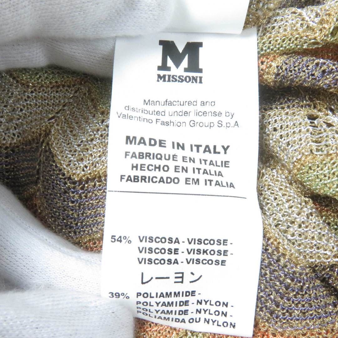 Excellent M MISSONI one piece All-over print design dress, knit multicolor Rayon