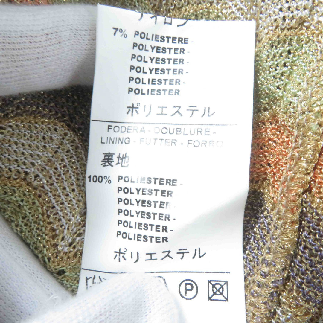 Excellent M MISSONI one piece All-over print design dress, knit multicolor Rayon