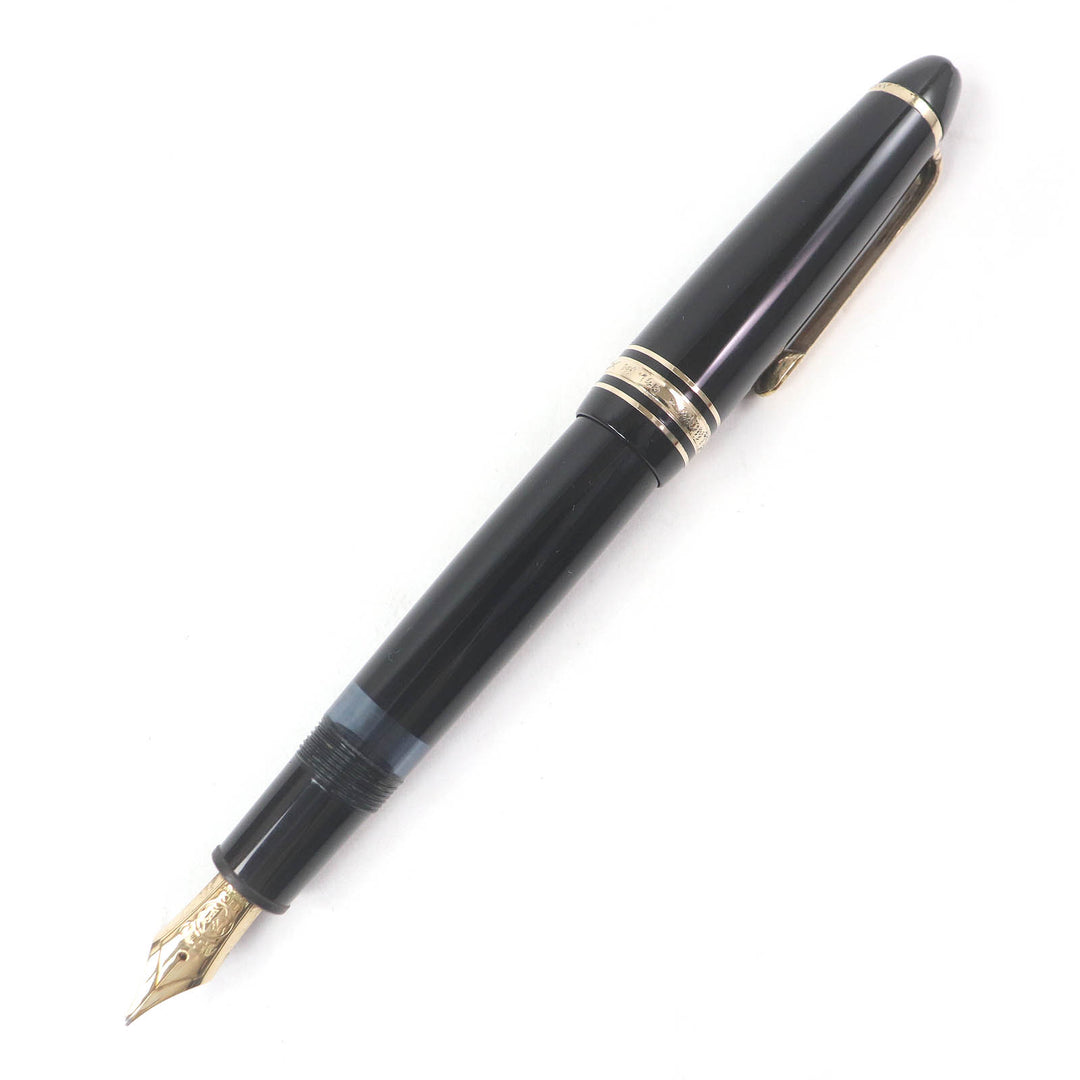 Great MONTBLANC fountain pen 146 Meisterstck Cap Type Black gold 14K mens