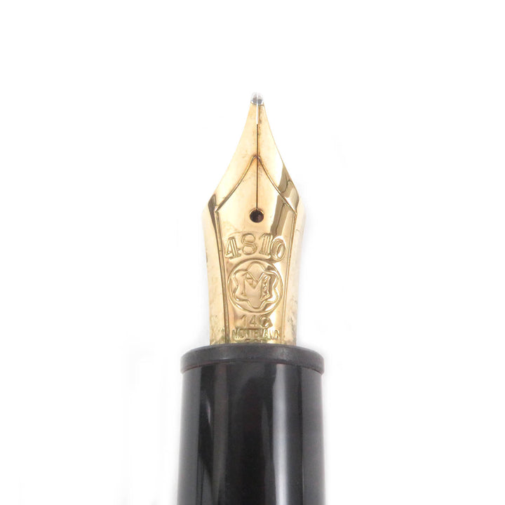 Great MONTBLANC fountain pen 146 Meisterstck Cap Type Black gold 14K mens