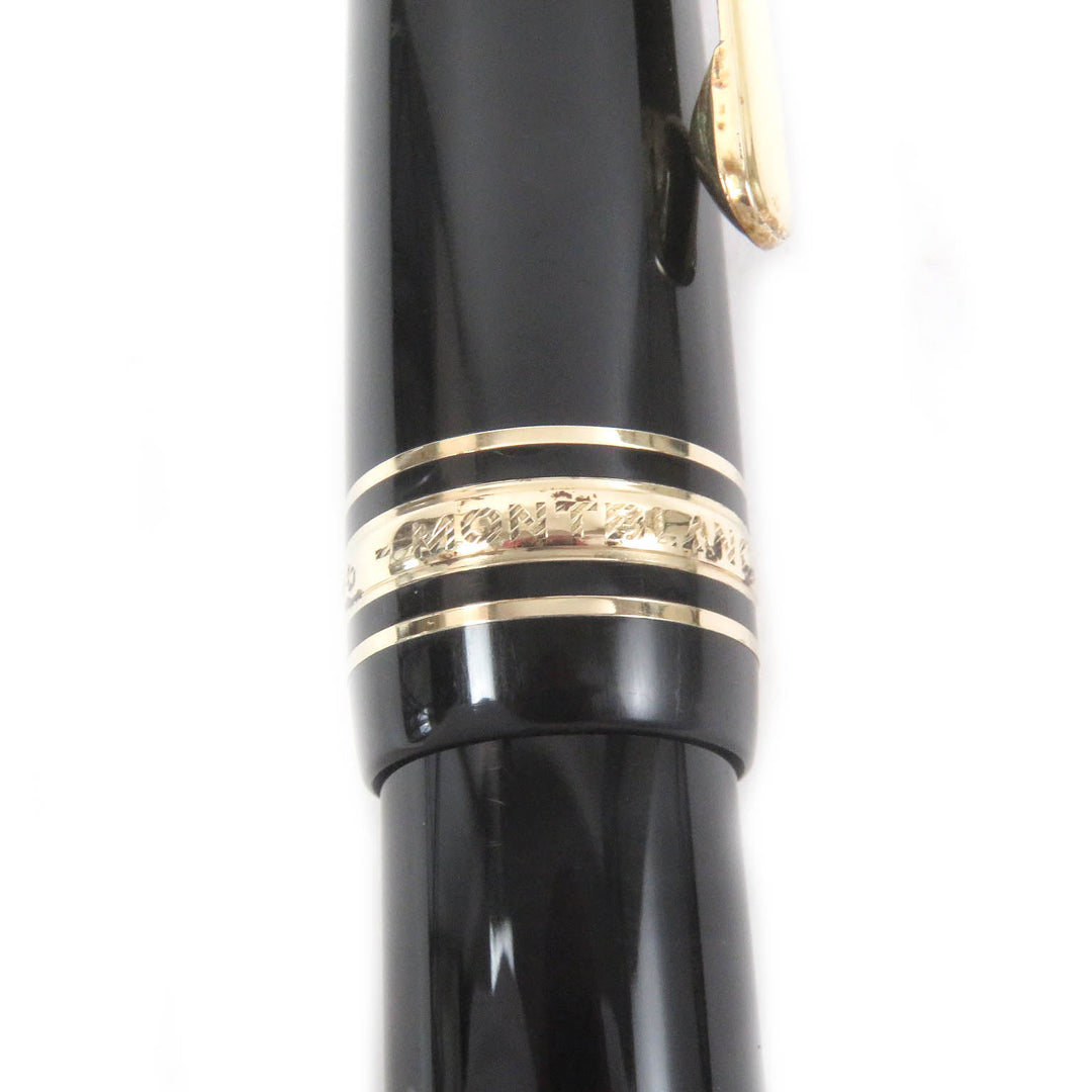 Great MONTBLANC fountain pen 146 Meisterstck Cap Type Black gold 14K mens