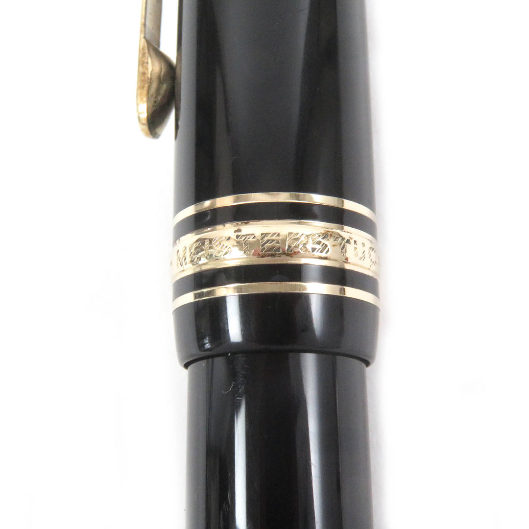 Great MONTBLANC fountain pen 146 Meisterstck Cap Type Black gold 14K mens