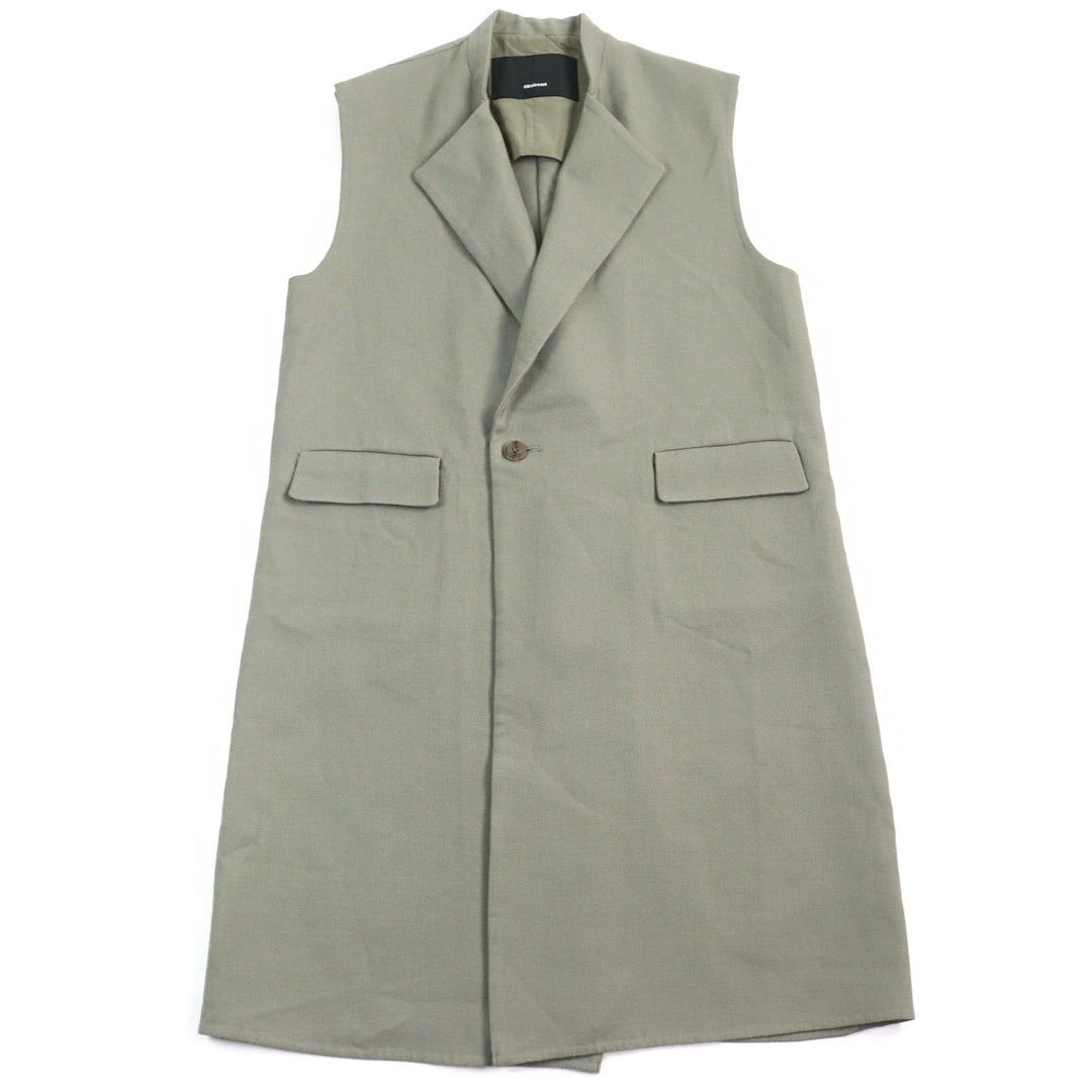 Excellent 08sircus Best Twill double face rever long gilet lapel long gilet 1