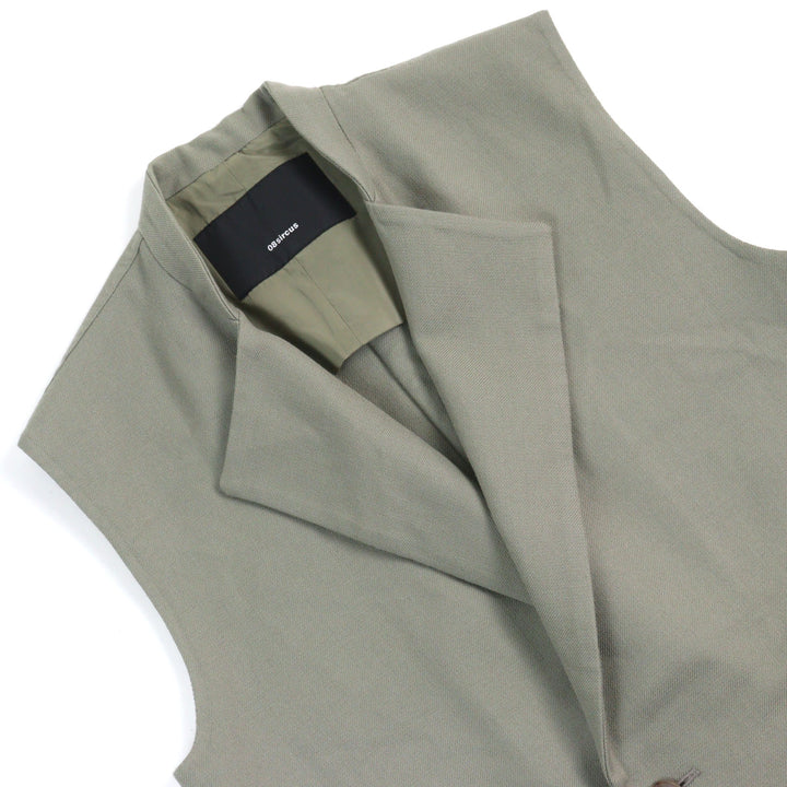 Excellent 08sircus Best Twill double face rever long gilet lapel long gilet 1