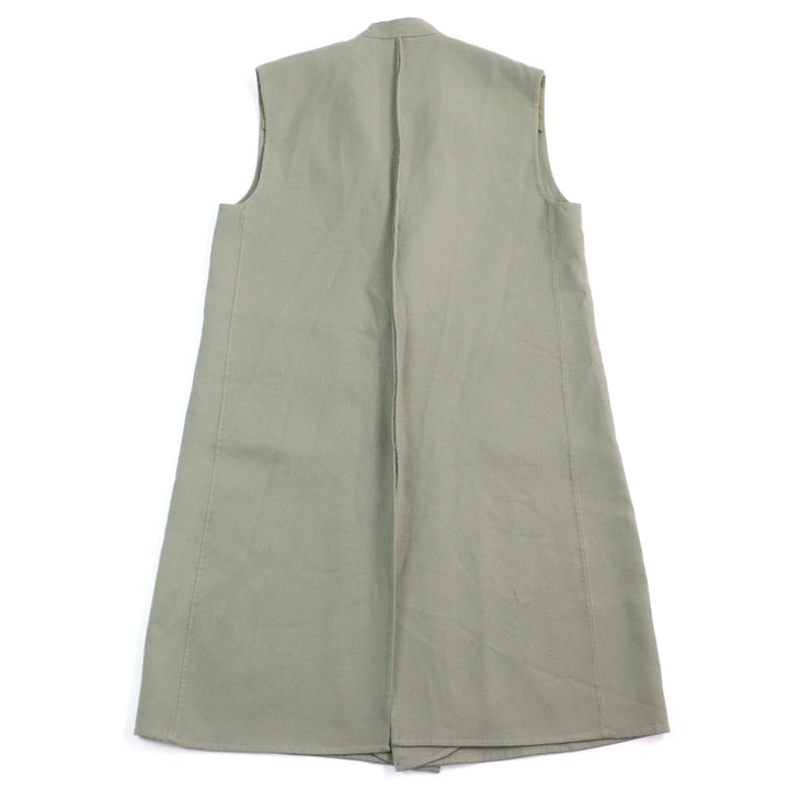 Excellent 08sircus Best Twill double face rever long gilet Double-faced lapel long gilet Khaki green wool mens 1 S23AW-OT08