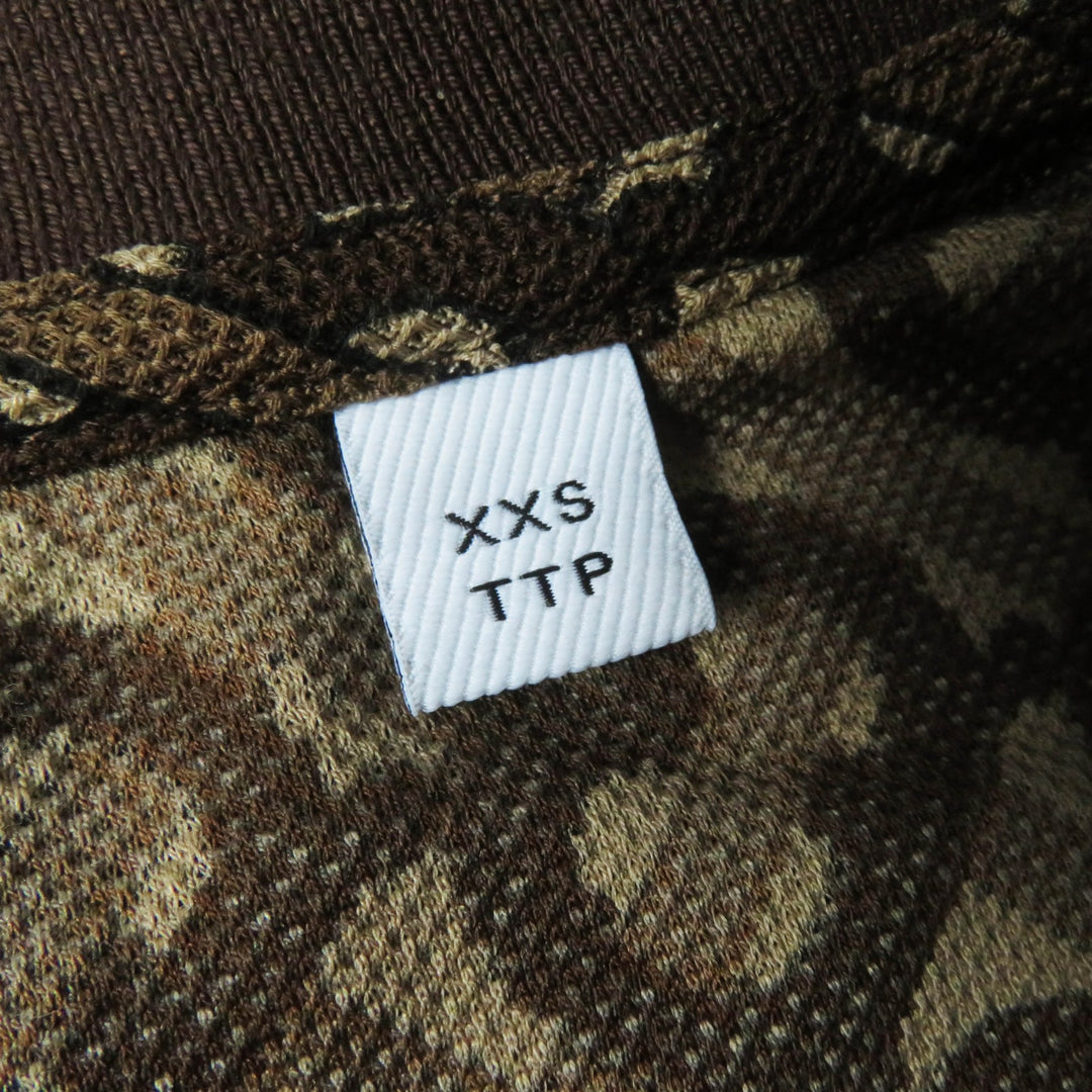 Great BURBERRY Short sleeve polo shirt TB monogram Brown cotton Women XXS